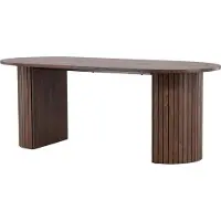 Furnlux Classic FURNLUX Table à manger Haron Noyer 90cm / Hauptfarbe : Braun / Abmessungen : 90 x 200 x 75 cm