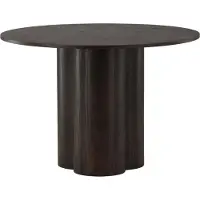 Furnlux Classic FURNLUX Table à manger Olivia Brown 110cm / Hauptfarbe : Braun / Abmessungen : 110 x 110 x 75 cm