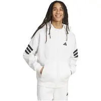 Adidas Future Icons 3 Stripes Full Zip Sweatshirt Blanc 2XL Homme