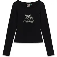 GUESS T-shirt noir / blanc