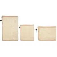 5 Five Lot De 3 Filets Pour Fruits Et Légumes Maille De Coton ,