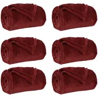 vidaXL Couvertures À Jeter 6 Pcs Rouge Bordeaux 130 X 150 Cm Toison