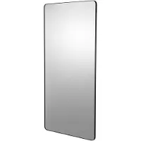 Vevor Miroir mural Miroir de maquillage Miroir de salle de bain 1828 x 915 x 25 mm Cadre noir en alliage d'aluminium Miroir avec support en forme de Z adapté