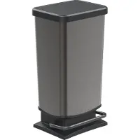 Rotho Paso pedaalemmer - prullenbak 40L - BPA vrij - grafiet (1754111102WS), Poubelle, Gris