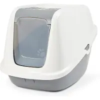 Savic Litière pour chats Vadigran "Nestor GIANT", couleur gris clair, dimensions : 75,5 x 56 x 55,5 cm