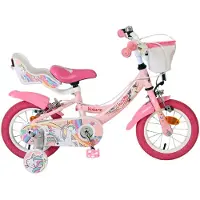Volare Vélo enfant Unicorn - Fille - 12 pouces - Rose - Deux freins à main