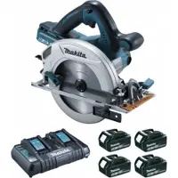 Makita Scie circulaire Ø 190 mm 4x5Ah 36V LXT  DHS710PT4J en coffret et chargeur double