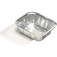 Papstar Pack 10 Plats En Aluminium 141x116x41mm 500ml Avec Couvercle