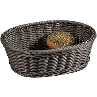 Kesper Corbeille à fruits et à pain, ovale, grise, Stockage du pain, Gris