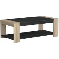 You do it SHEFFIELD Ensemble de salon composé de : Double table basse en haut et en bas + meuble TV avec 2 tiroirs
