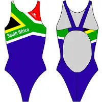 Turbo South Africa Pro Resist Swimsuit Bleu 3XL Femme