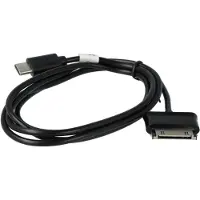 VHBW Câble USB-C compatible avec Samsung Galaxy Tab 2 10.1 GT-P5110 32GB, Tab 2 10.1 GT-P5110 16GB tablette - Câble 100cm, noir