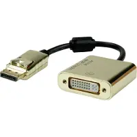 Roline GOLD 4K DP-DVI Adapter, Aktiv, v1.2, DP ST - DVI BU, Retail Blister