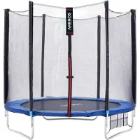 Arebos Trampoline de jardin Ø244 cm | Avec filet, échelle & poteaux rembourrés