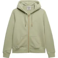 Superdry Femme Sweat à Capuche Zippé et Semi-brossé à Logo Essential Green Taille: 44