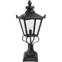 Elstead Lighting Grampian Lampadaire extérieur E27 79cm noir, fabriqué au Royaume-Uni (E27, IP20)