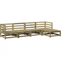vidaXL Ensemble de 5 canapés de jardin en pin imprégné