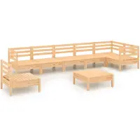 Syfax Salon de jardin 8 pcs Bois de pin massif