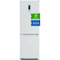 Chiq GCB340NEIDW Réfrigérateur-congélateur indépendant Réfrigérateur inverter, 322 litres, No-Frost, Congélation rapide,à écran tactile, blanc