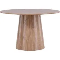 Furnlux Classic FURNLUX Table à manger Lanzo Noyer 120cm / Hauptfarbe : Braun / Abmessungen : 120 x 120 x 75 cm