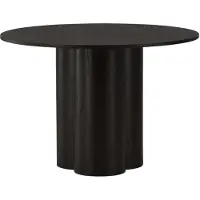 Furnlux Classic FURNLUX Table à manger Olivia Black 110cm / Hauptfarbe : Schwarz / Abmessungen : 110 x 110 x 75 cm