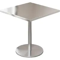 360Home Meubles de restauration Bar Café Acier inoxydable Table de restauration Petite table ronde Table de salle à manger Table de bistrot 60x60x75cm【BXG-HF60】