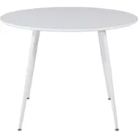 Ebuy24 Plaza Table à manger Ø100cm, blanc.