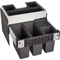 BLANCO 526211 SELECT II 60/4 ORGA Système de déchets 42 litres (2x 15 et 2x 6) pour largeur d'armoire 60 cm / raccordement frontal