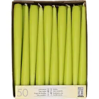 Papstar 81113 Bougie de cire ronde, citron vert (e) (50 pcs)