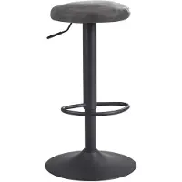 Wohnling Chaise en daim gris tabouret sans dossier 58 - 79 cm |