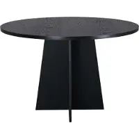 Furnlux Classic FURNLUX Table à manger Bootcut Black 110cm / Hauptfarbe : Schwarz / Abmessungen : 110 x 110 x 75 cm