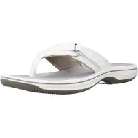 Clarks Shoes Brinkley Sea Flip Flops Blanc EU 39 1/2 Femme