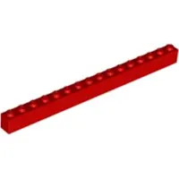LEGO 250 pièces 2465 brique 1x16 partie briques de base 250 rouge
