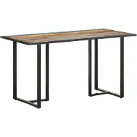 Syfax Table de salle à manger 140 cm Bois de récupération massif
