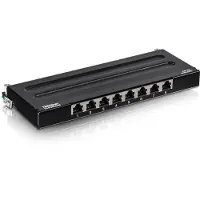 Trendnet Panneau de brassage blindé à 8 ports pour montage mural, Serveur : accessoires, Noir