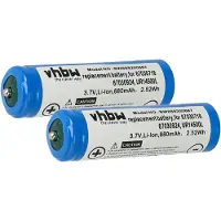 VHBW 2x Batterie compatible avec Braun Waterflex WF2s wet&dry rasoir tondeuse électrique (680mAh, 3,7V, Li-ion)