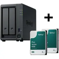 Synology Disk Station DS725+ NAS-Server + Plus 3.5" SATA 6Gb/s Festplatte 8 TB (2 x 4TB) (2 x 4 To)