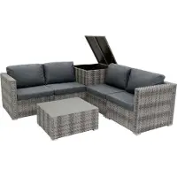 Monster Rotin Modulaire Ensemble de meubles 6 pièces - Gris