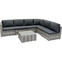 Monster Rotin Modulaire Ensemble de meubles 7 pièces - Gris
