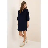 Cecil Femme Robe En Velours Côtelé En Couleur Unie In Bleu, Gr: M