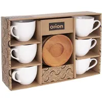 Orion Filiżanka porcelanowa, filiżanki, zestaw filiżanek do kawy, espresso, 100 ml, 6 sztuk
