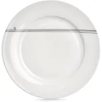Orion Talerz obiadowy płytki porcelanowy biały SERDUSZKA 27 cm, Assiettes, Blanc