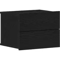 vidaXL Commode de chevet Noir en chêne 40x30x30 cm en bois d'ingénierie