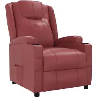 vidaXL Fauteuil relax vin rouge similicuir