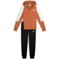 Puma Ess Block Tracksuit Orange 7-8 Years Garçon