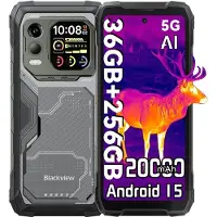 Blackview Xplore 1 Pro (NFC - Caméra à image thermique - 6.78'' - 256 Go, 12 Go RAM - 20000mAh) Noir