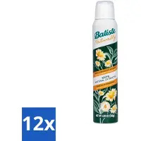 Batiste - Thé vert naturel & camomille - Shampooing sec - Extraits 100% naturels - Rafraîchit et nettoie - 200 ml - Pack avantage - 12 pièces