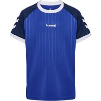 Hummel Stripe Short Sleeve T-shirt Bleu 110-116 cm Enfants