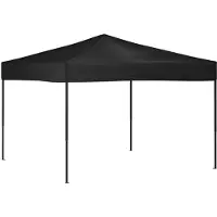 vidaXL Tente de réception pliante noire 3x3 m