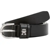 Tommy Hilfiger Ceinture 'Essential Effortless' noir / argent